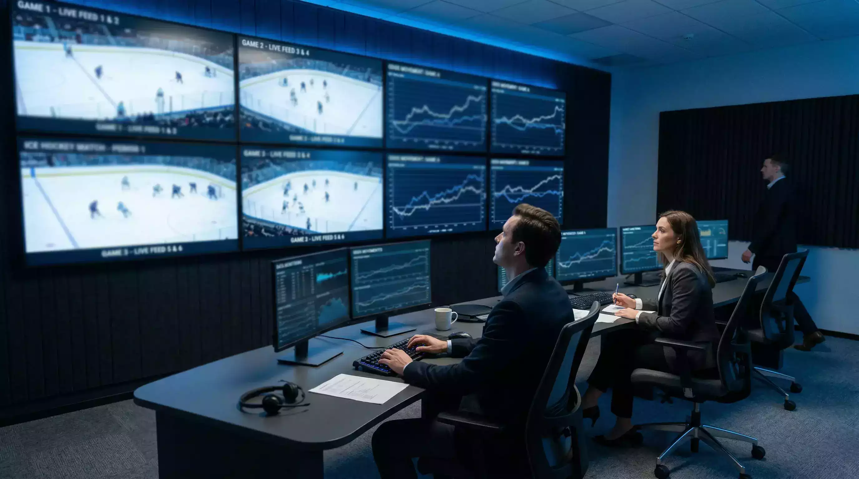 Sistema de monitorização de integridade desportiva num centro de controlo