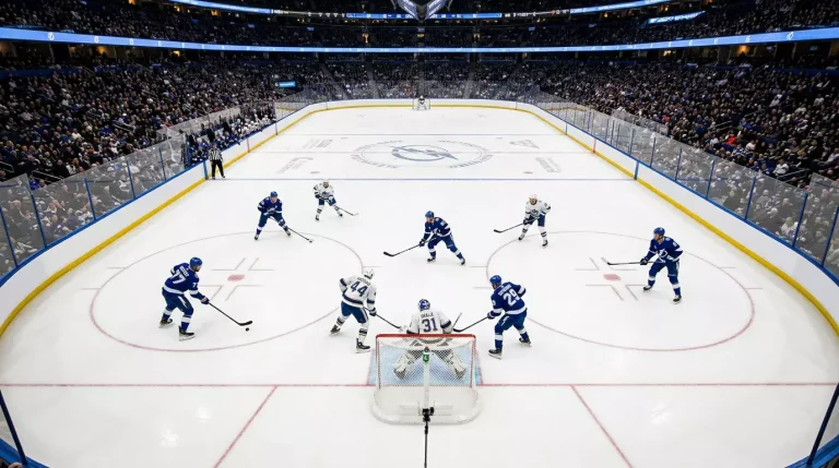 Situação de power play num jogo de hóquei no gelo da NHL com superioridade numérica no rinque